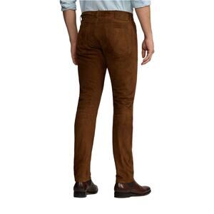 NWT $2295 Ralph Lauren Purple Label Suede Five-Pocket Pants